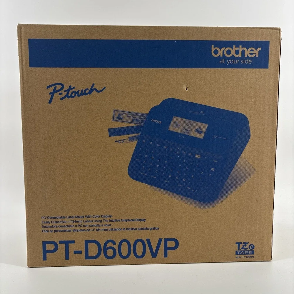 Brother P-touch PT-D600VP PC Connectable Label Maker W/Hard Case AC Adapter Tape